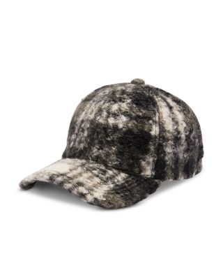 Plaid Boucle Sherpa Ball Cap