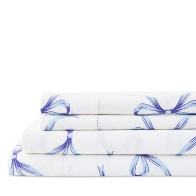 Crisp Bows Percale Sheet Set, Queen