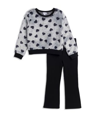 Girls' Cozy Heart Fleece Sweatshirt & Leggings Set - Little Kid