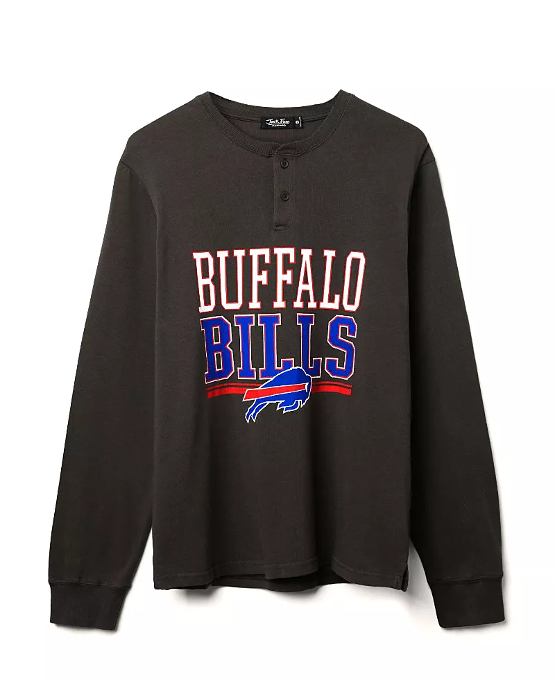 Junk Food Clothing Unisex Nfl Buffalo Bills Long Sleeve Henley