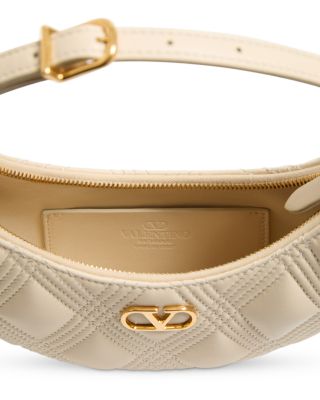 Quiltie 67 VLogo Mini Hobo Shoulder Bag