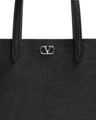 Nellc&amp;ocirc;te VLogo Mini Shopping Tote Bag in Leather