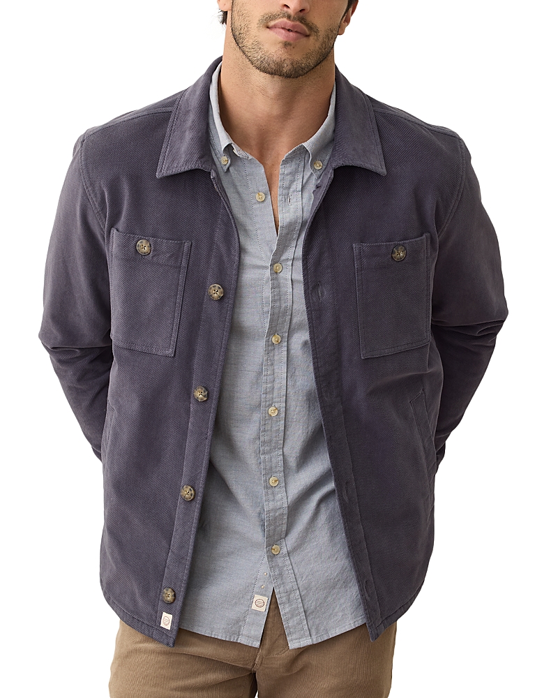 Marine Layer Max Moleskin Overshirt In Blue