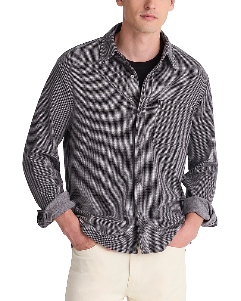 Madewell Houndstooth Long Sleeve Button Down Shirt