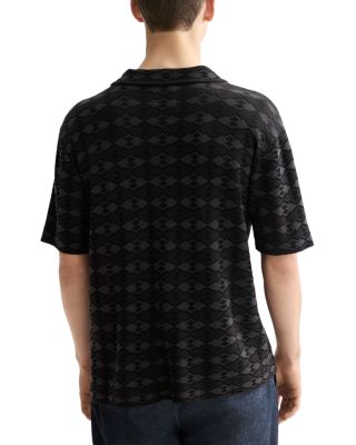 Tone on Tone Knitted Camp Shirt