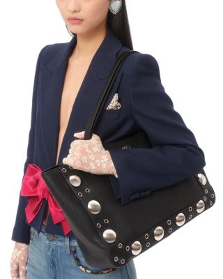 Nellc&ocirc;te Medium Shopping Tote Bag in Grainy Leather