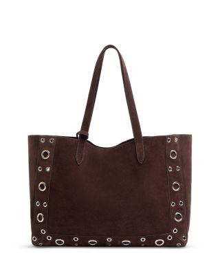 Nellc&ocirc;te Medium Shopping Tote Bag in Suede