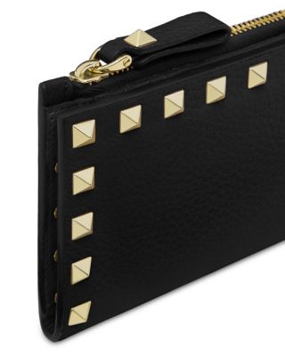 Rockstud Zip Card Case