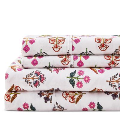 Sumita Floral Percale Sheet Set, King
