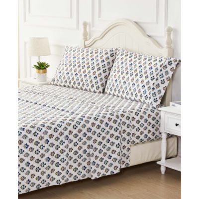 Sumita Floral Percale Sheet Set, King