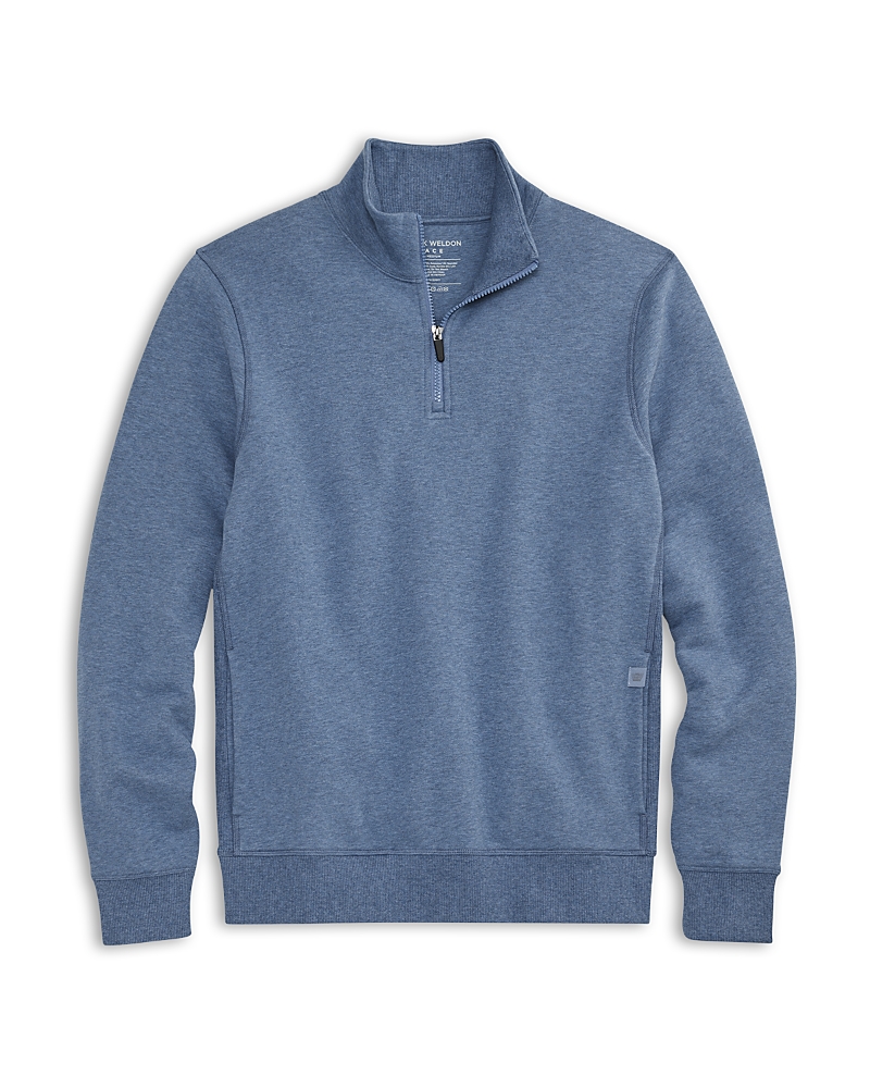 Mack Weldon Ace Relaxed Fit Quarter Zip Sweater In Blue