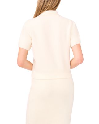 Short Sleeve Polo Collar Top