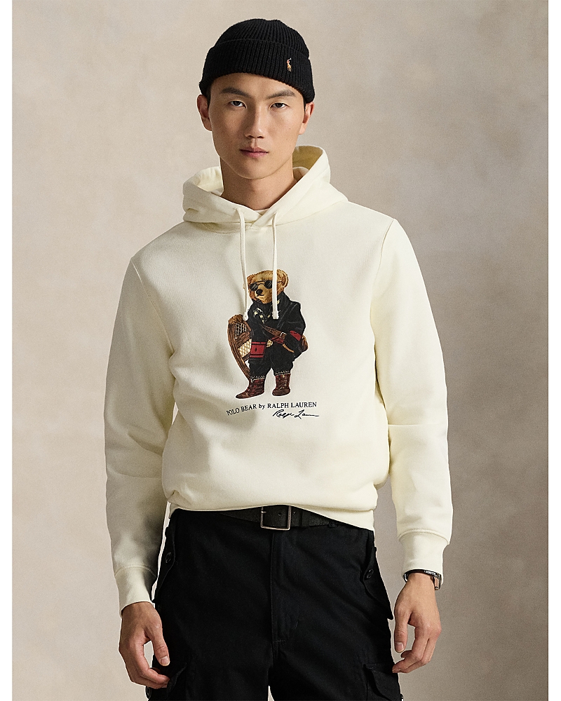 Polo Ralph Lauren Polo Bear Fleece Graphic Hoodie In White