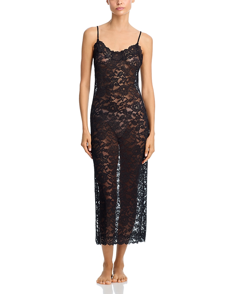 Natori Essential Allover Lace Gown In Black