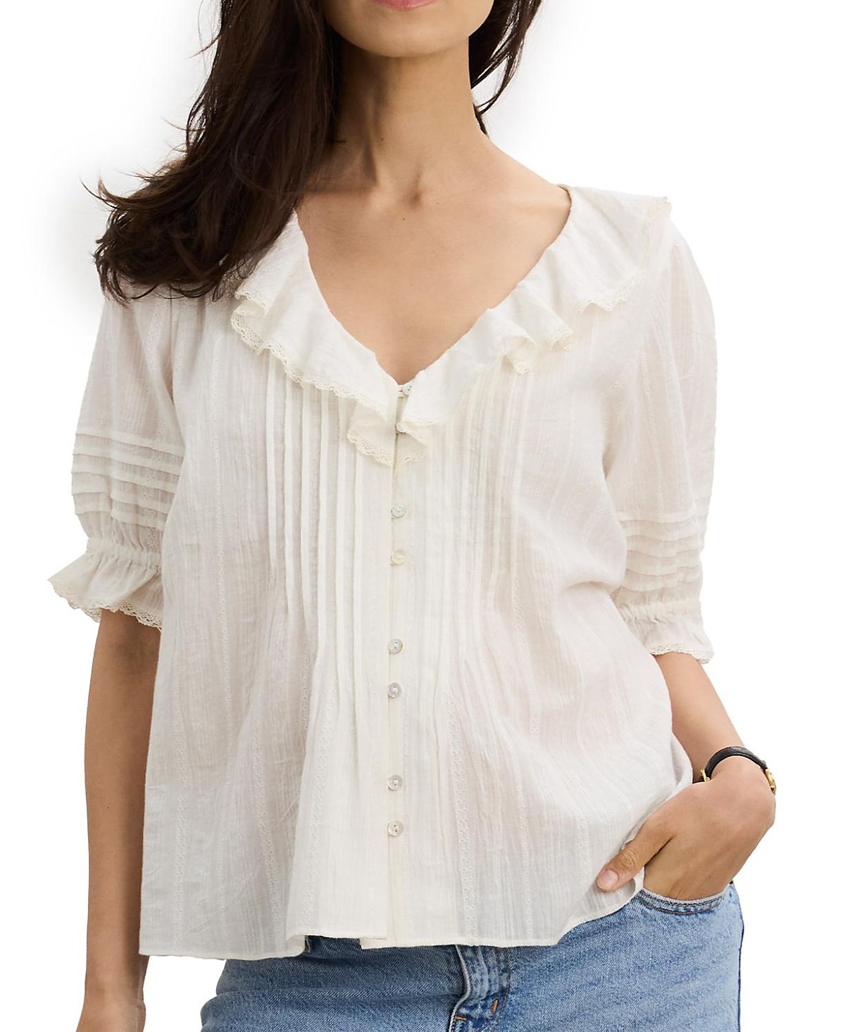 Hatch Collection The Lou Lou Maternity/Nursing Friendly Blouse