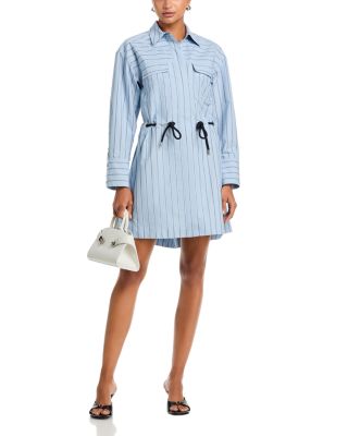 Long Sleeve Belted Shirt Dress