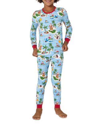 Unisex Printed Long Sleeved Pajama Set - Little Kid, Big Kid