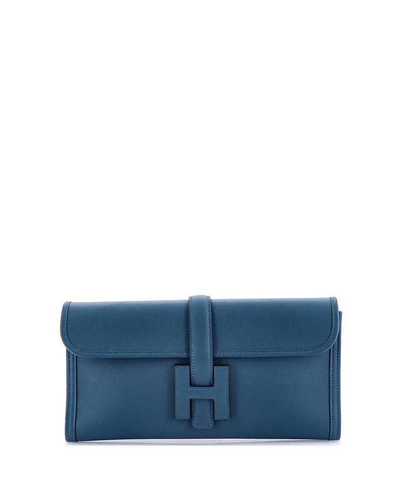 Click to view more detailed imagery on our partner's website Pre-owned Pre-owned Hermes Hermes 29 Jige Elan Clutch Swift In Blue