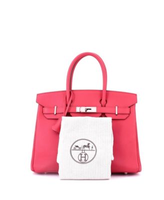  Birkin 30 Handbag Pink Epsom with Palladium Hardware