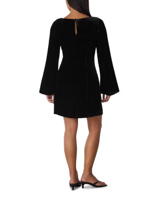 Velvet Flare Sleeve Dress