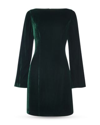 Velvet Flare Sleeve Dress