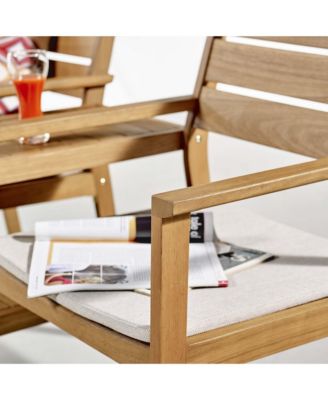 Viewscape Outdoor Patio Ash Wood Jack and Jill Chair, Set of 2