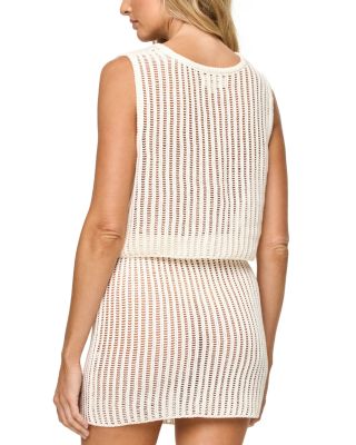 Santer Crochet Cover Up Crop Top & Sander Cover Up Skirt
