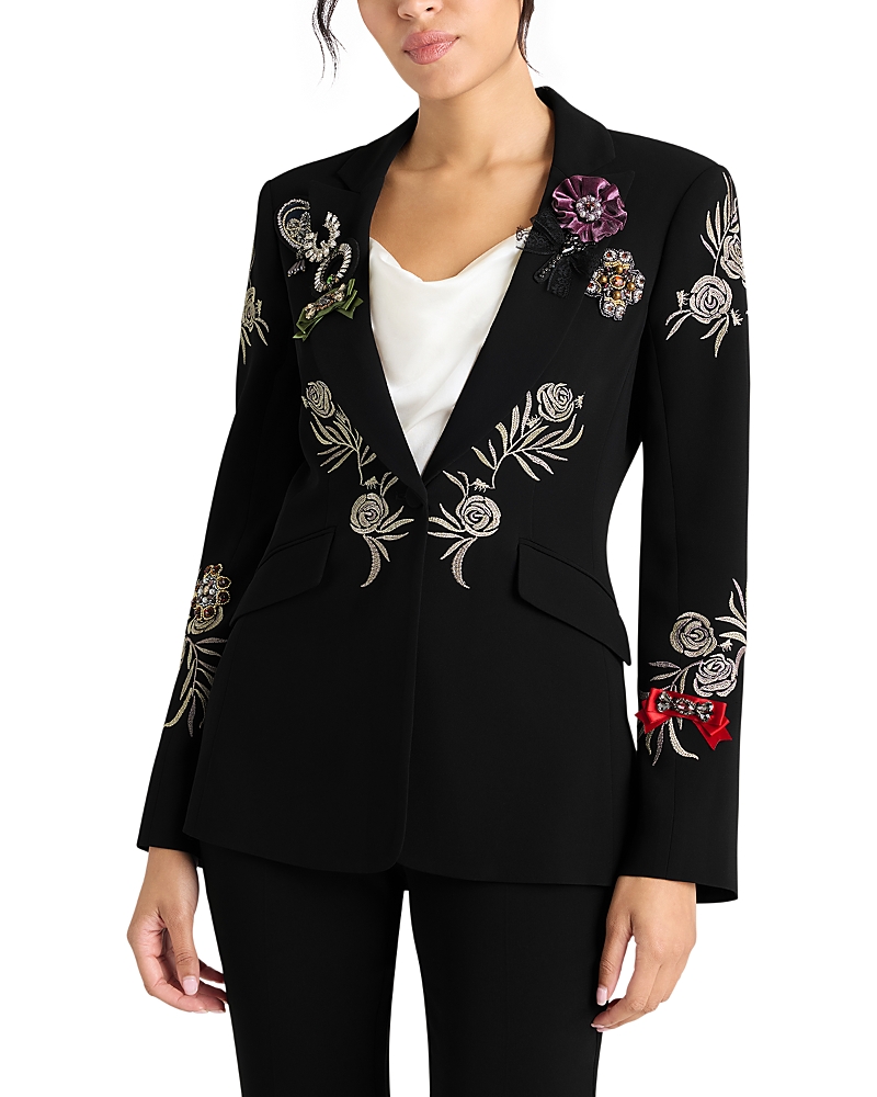 Cinq a Sept Heritage Rose Embroidered Blazer