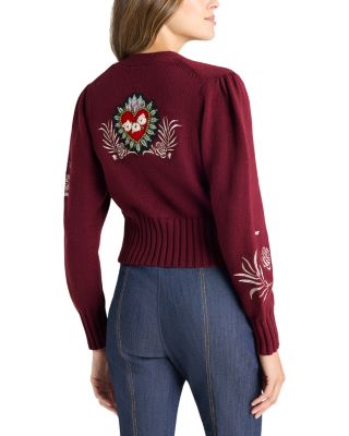 Heritage Rose Embroidered Cardigan