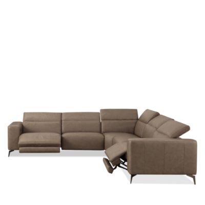 Nacosto Motion Leather Sectional Sofa