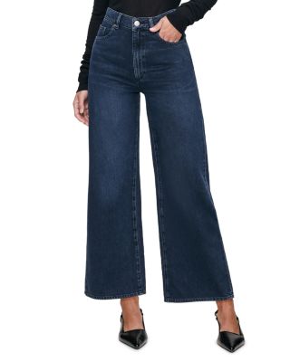 Hepburn High Rise Wide Leg Ankle Jeans in Crater Lake