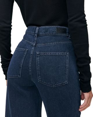 Hepburn High Rise Wide Leg Ankle Jeans in Crater Lake