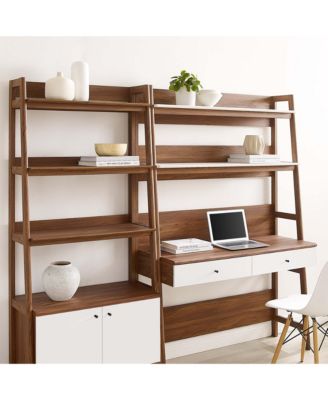 Bixby 2-Piece Wood Office Desk and Bookshelf