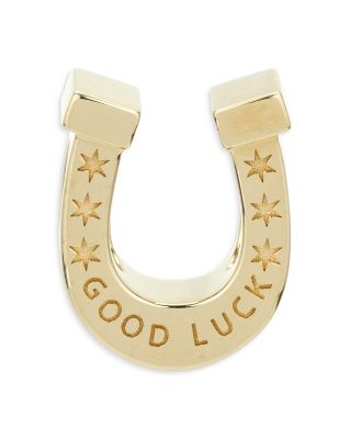 9K Yellow Gold Good Luck Horseshoe Bead Pendant