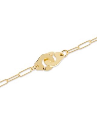 18K Yellow Gold Menottes Dinh Van Handcuff Chain Link Bracelet