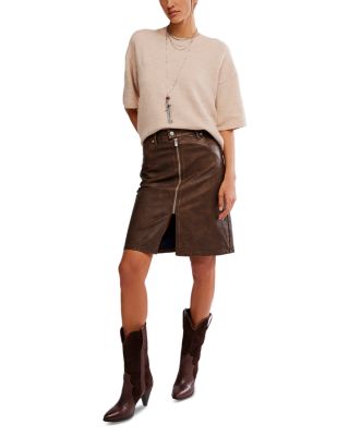 Sycamore Faux Leather Skirt