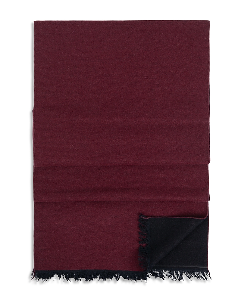 Ted Baker Two Tone Silk Scarf In Burgundy