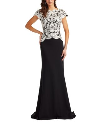Isadora Embroidered Crepe Gown