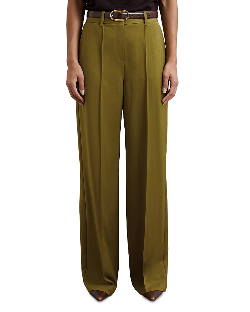 Reiss Petites Luisa Wide Leg Pants In Green