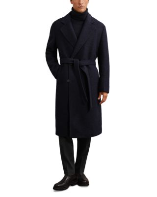 Clavis Boucl&eacute; Belted Double Breasted Overcoat