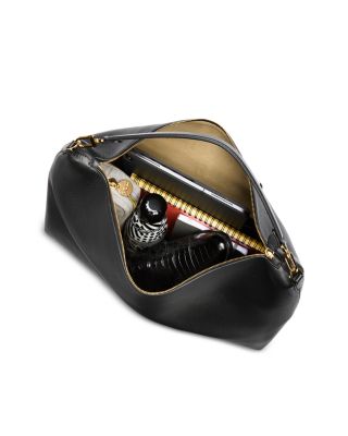 Bevel Grained Leather Shoulder Bag