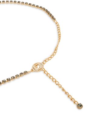 Women&#39;s Vicky Green Crystal Chain Belt