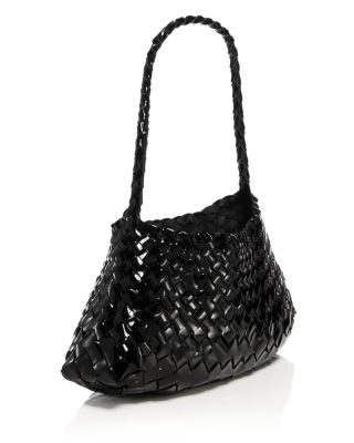 Rosanna Woven Patent Leather Shoulder Bag