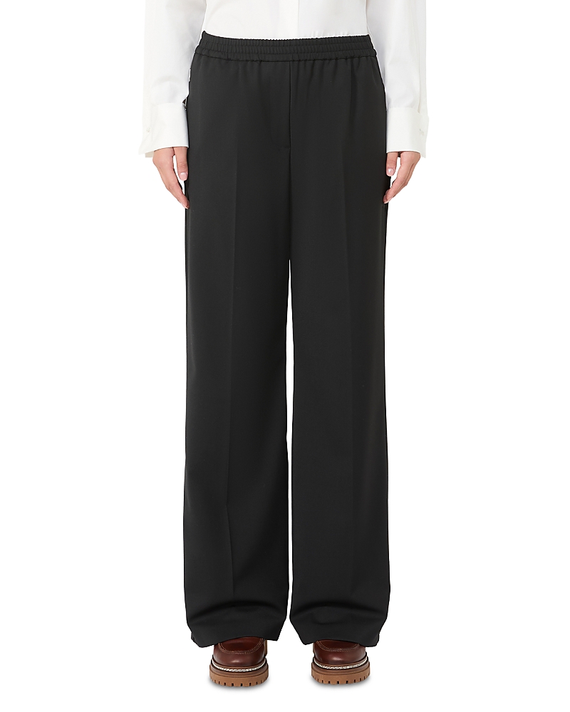 Weekend Max Mara Petra Straight Leg Pants In Black