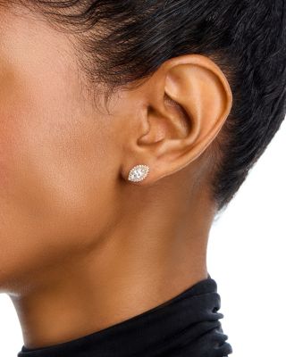 Luxe Collection Certified Lab Grown Diamond Marquis Stud Earrings in 14K Gold, 0.95 tcw