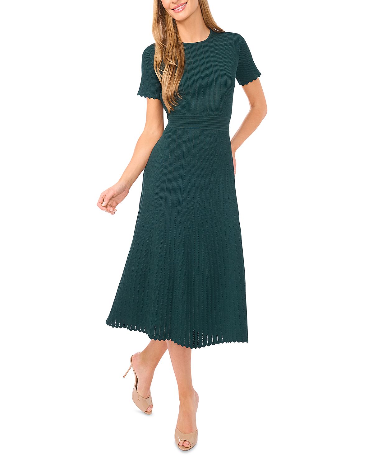 Ted Baker Short Sleeve Crew Neck Midi Dress