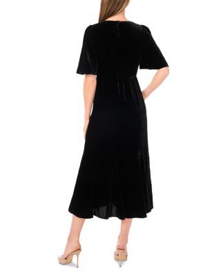 Velvet Puff Sleeve Dress