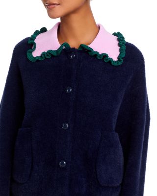 Contrast Collar Cardigan