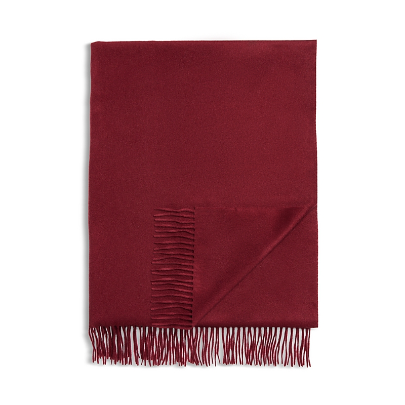 Amicale 100% Cashmere Throw In Burgundy