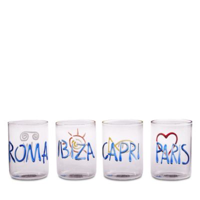 Jet Set Glassware, Set of 4